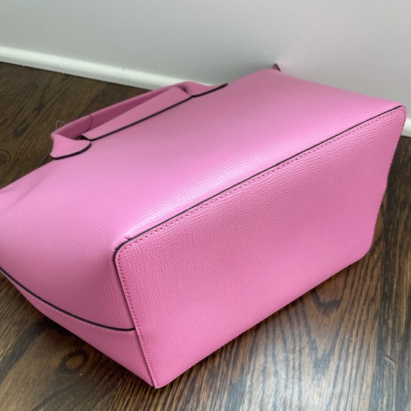 Longchamp le pliage cuir leather satchel in peony - Picture 3 of 7